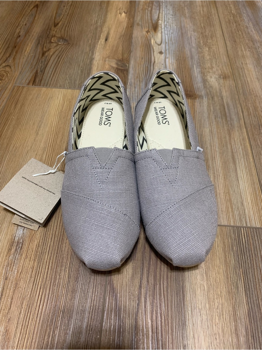 Toms Women's Slip-On Flats in Taupe Canvas